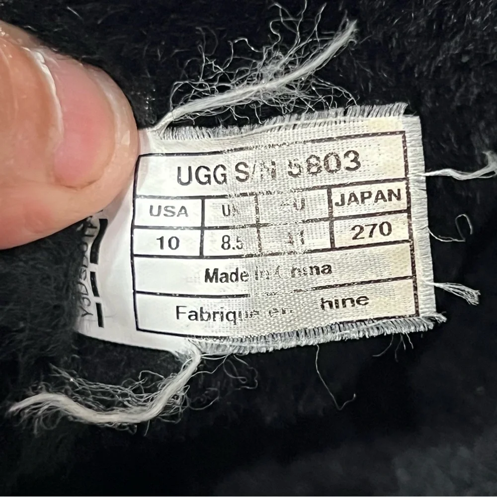 Ugg Black Suede Bailey Button Boots